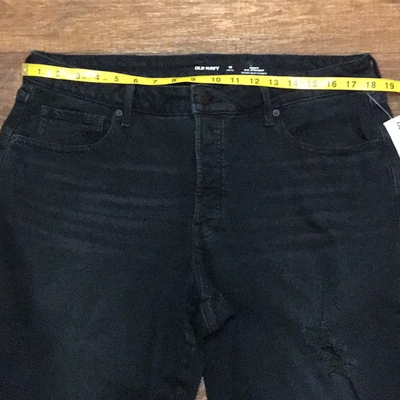 Curvy High Wasted Button-Fly O.G. Straight Cut-Off Jeans For Woman Size 16 NWT - Picture 6 of 13